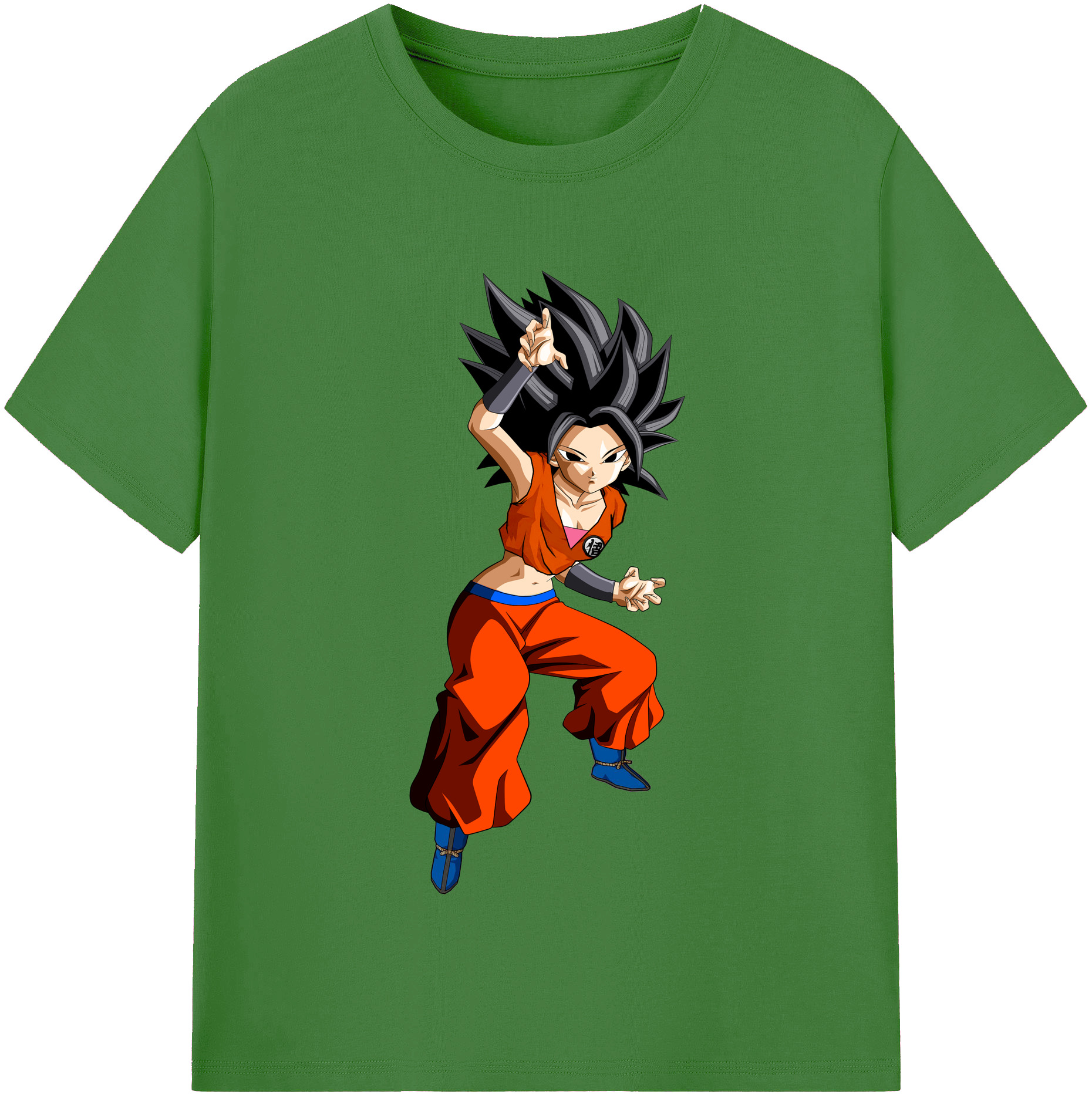 （画像用） ドラゴンボール カリフラ DRAGON BALL Caulifla レディースカジュアルプリントTシャツ（綿100％）